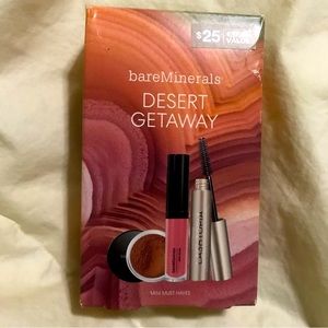 bareMinerals Desert Getaway 3pc. makeup kit as shown in box